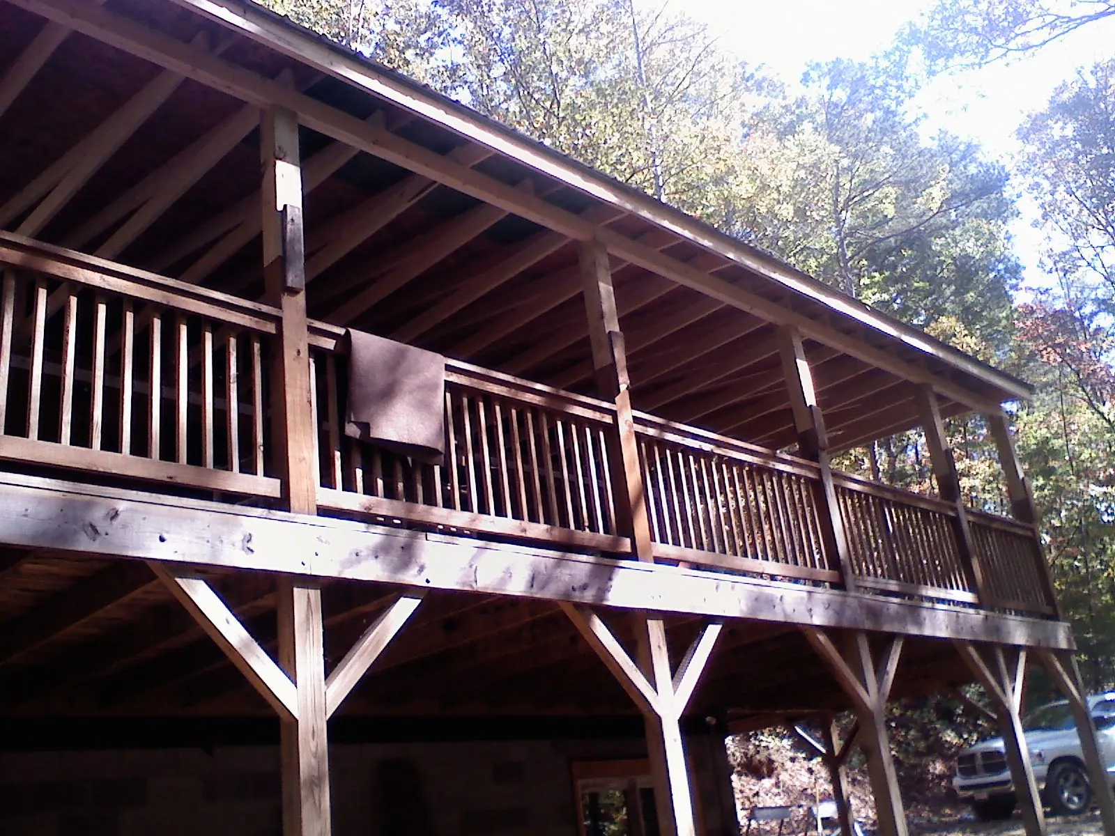Timber framing under a new elevated porch and deck — Roof Leak Repair in Yantic by Roofing Brothers